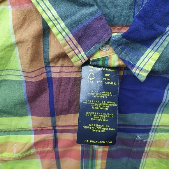 POLO RALPH LAUREN MENS CHECK SHIRT - Picture 4 of 6